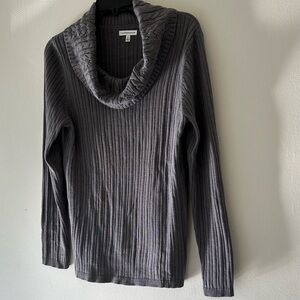 Croft & Barrow Charcoal Cowl Neck Sweater